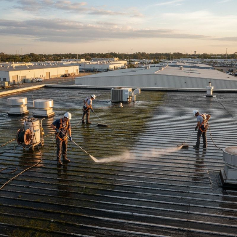 Aluminum Roof Cleaning