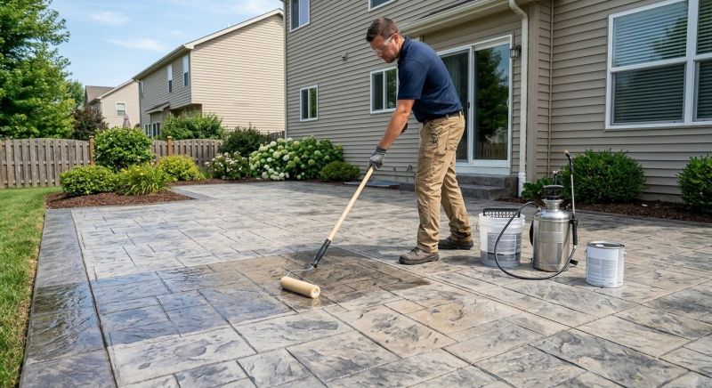 Porch Concrete Sealing in Bellevue, WA